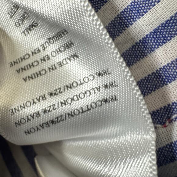 Rails Womens Floral Shirt Button Up Top Frances Banker Stripe Embroidered Small - Picture 6 of 10